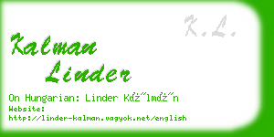 kalman linder business card